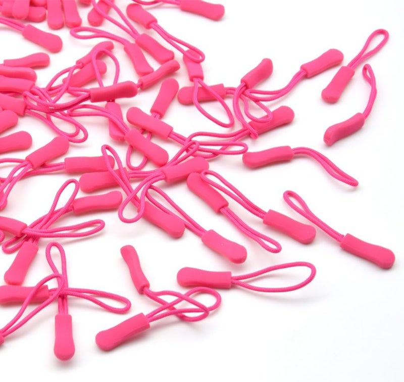 Ruidee 50 Pieces Zipper Pulls Zipper Tabs Zipper Pull Cord Extender Replacement Zipper Pulls for Backpacks, Jackets, Luggage, Purses, Handbags（Dark Pink） - Image 5